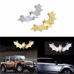 Auto Motor Sticker Chrome Bat 3D Car Metal Logo Emblem Decal Emblem Badge Truck