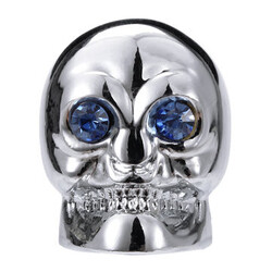 Dust Chrome Skull Covers 4pcs Caps Motorcycle Auto Tire Tyre Valve