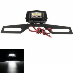 LED Motorcycle Dirt Bike Holder 4x4 Light License Plate Lamp Bracket Mount Motorcycle Tail ATV