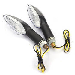 Black Motorcycle LED Turn Lights Indicators