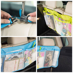 Car Seat Back Organiser Bag Holder Tidy Hanging Multi-Pocket Travel Storage Adjust