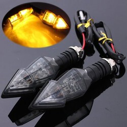 15SMD Universal Motorcycle Light Arrow Turn Signal Indicator Amber