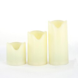 100 Ivory Color Set Plastic Led Mini Candles Timer