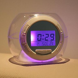 Alarm Colorful Coway Led Spherical Clock Natural