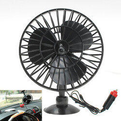 15W 4inch Type Car 12V Cooling Fan 1A Disc Suction Mount Cigarette Lighter Socket