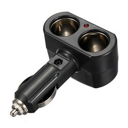 2 Way Car Motor Bike Cigarette Lighter Adaptor Double Socket 12V