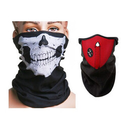 Skull Face Mask Mask Warm Red Motorcycle Face Scarf Neck Ski