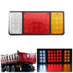 Red Yellow LED Tail Light Trailer Truck Turning UTV White Signal Lamp 12V