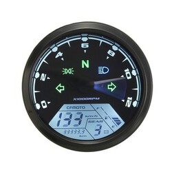 LCD Digital Motorcycle Cylinders Speedometer Odometer