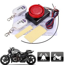 Motorcycle Bike Anti-Theft Alarm Remote Control System Vibration 12V Detector