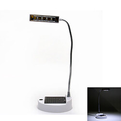 Flexible Powered Led White Light Solar Usb Table Lamp