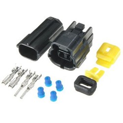 Car Truck Boat Kit Male Female Terminals Electrical Wire Connector Plug 2 Pin Motor
