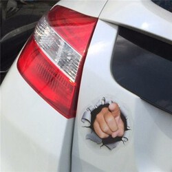 Pattern Stereoscopic Simulated Finger Hand 3D Car Sticker