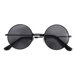 Glasses Metal Frame Lens Shades Sunglasses Round Dark