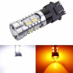 Switchback White Amber High Power LED Turn Signal Light Bulb