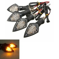 Amber 10LEDs Turn Signal Blinker Light Indicator Universal Motorcycle 4pcs