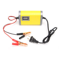 Color Yellow Smart 12V Automatic 2A Battery Charger Car Motorcycle