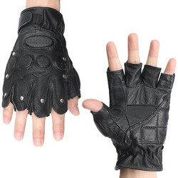 Army Gloves Cycling Airsoft Paintball Tactical Half Finger Leather Military