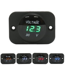 12V-24V Waterproof LED Marine Voltmeter Voltage Meter Gauge Car Motorcycle Boat