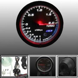 Meter Universal 12V Turbo Boost Gauge 60mm Mount Bracket Auto Black Car