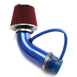 3inch 75mm Short Pipe High Flow Air Intake Racing Kit Filter Universal Clamp