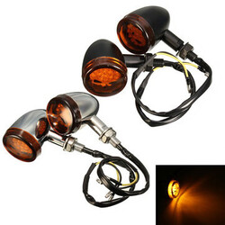 Motorycle Turn Signals Light For Harley Davidson Skull 12V Softail Cross