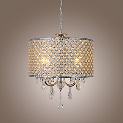 Lights Drum Chandelier Crystal Modern