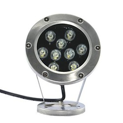 Outdoor 9w 9pcs Ac/dc12v Underwater High Power Led White Led Light