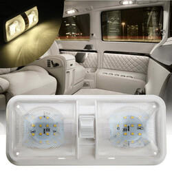 Dome SMD Interior 12V Camper Double 48LED Ceiling RV Boat Trailer Light Switch