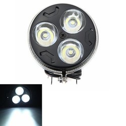 Thick Motorcycle Super Bright LED Headlight Sun Spotlights Small Section 12V 9W Three Lamp