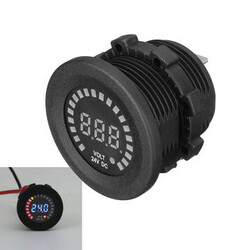 Meter Tester 24V LED Digital Voltmeter Auto Car Motorcycle Waterproof Red