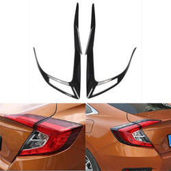 Sticker Tail Light Honda Civic Trim Pair Sedan 10th Eyelid 2016 2017 Carbon Fiber