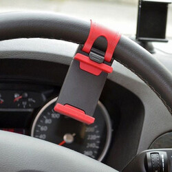 Cell Phone GPS Retractable Car Steel Ring Wheel Bracket