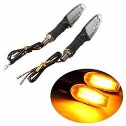 Handle Soft 12LED Light Universal 12V Motorcycle Turn Signal Indicators Blinker