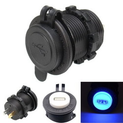 12V-24V Waterproof For Motorcycle LED Quick Charger 5V 2.1A USB Auto Car Socket