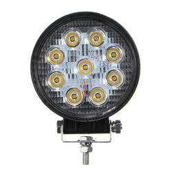 9LED Fog Headlamp Round Offroad Truck Yellow Light SUV ATV 27W Work