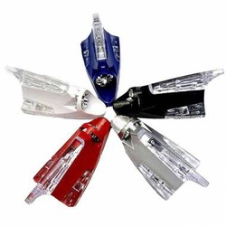 Aerials Wind Powered Car LED Light 12-LED Shark Fin Antenna