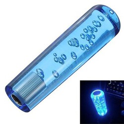 Bubble Shift Lever Knob 150mm Blue Led Light Car Manual