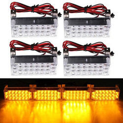 Warning Strobe Emergency Light Amber Auto Lamp 12V LED Flash