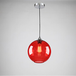 Glass Pendant Light Red Modern Design Bubble