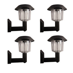 Solar Light Wall Set White Fence Mount