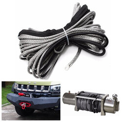 ATV SUV Rope 15M Cable with Winch Nylon Sheath Tow Off-road 7000LB