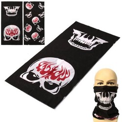 Motorcycle Biker Face Mask Neck Functional Skull Skeleton Headwear Multi