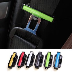 Fasten Buckle Safety Belt Adjustable Car Security 2Pcs Seat Clips Band