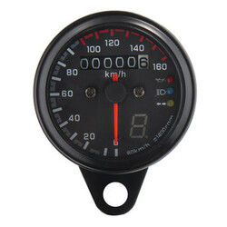 Meter Speedo Motorcycle LED Backlight Black Odometer Speedometer