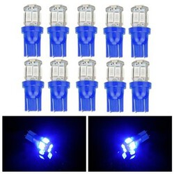 10 pcs Bulb Reading Blue LED 5630 10SMD Door Side T10 Maker Light Car License Plate