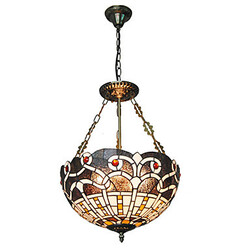 Retro Pendant Lights Fixture Shade Tiffany 16inch Glass Living Room Dining Room