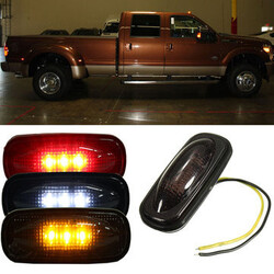 Smoke Lens Marker Lights Ford Lamps F350 Side LED Bed Fender