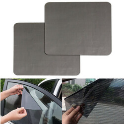 Block 2Pcs Shield Black Screen Static Shade Car Window PVC Sun Visor