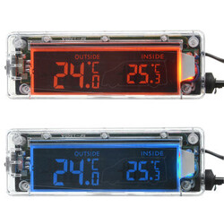 LCD Display Inside Temperature Thermometer Vehicle Car Temperature Outside